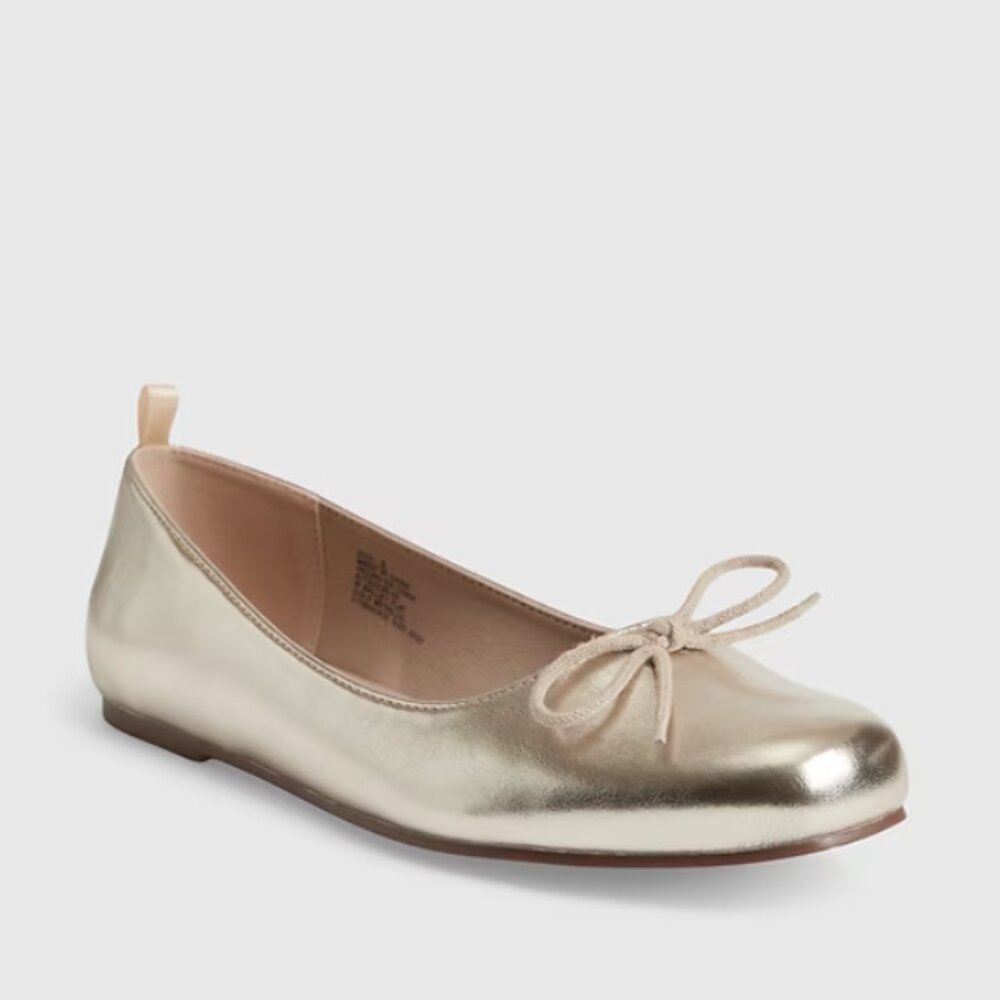 NWT GAP Ballet Flats Gold Sz 7 Retail $49